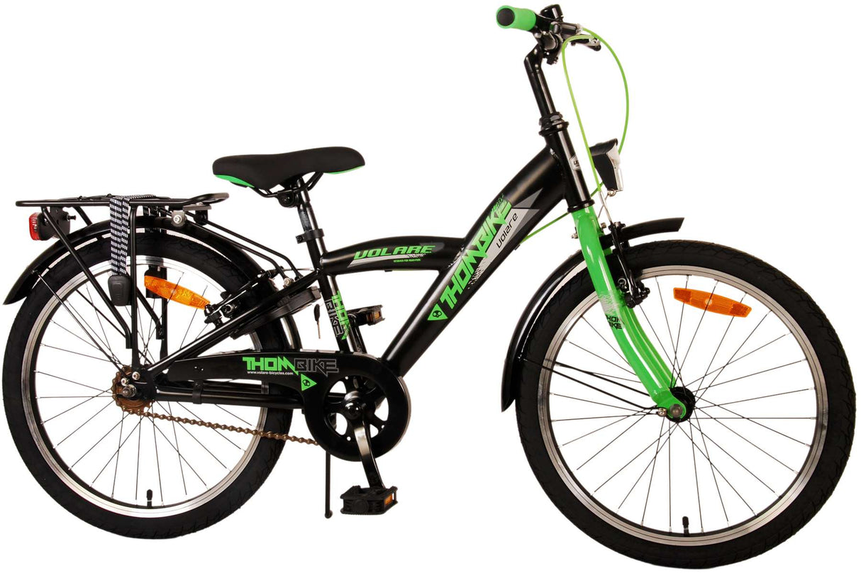 Volare Thombike Children's Bike Boys 20 palcové černé zelené dvě ruční brzdy