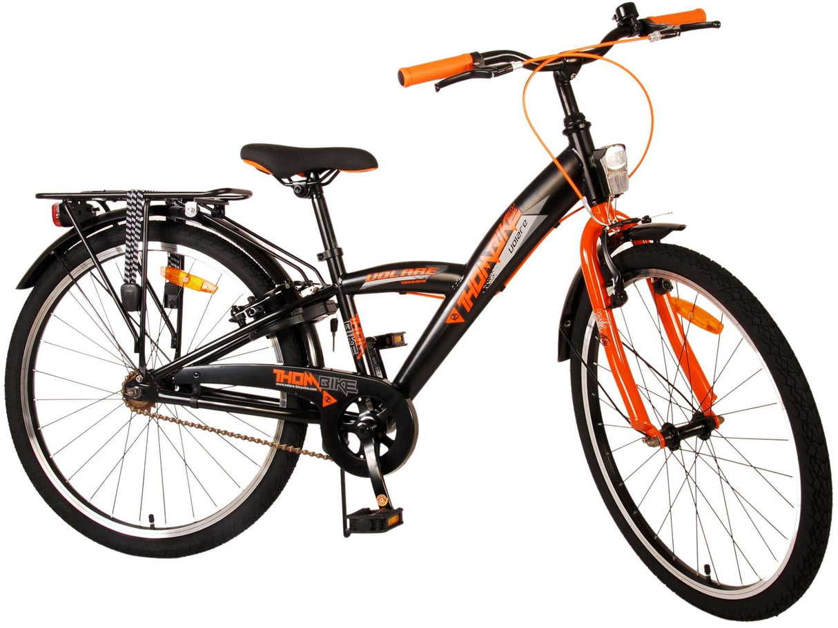 Volare Thombike Children's Bike Boys 24 pouces Black Orange Two Hand freins