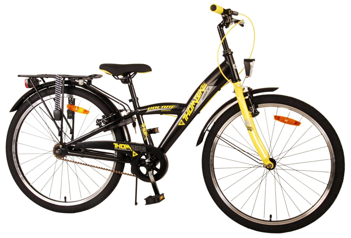 Volare Thombike Children's Bike Boys 24 pouces Black jaune deux main freins