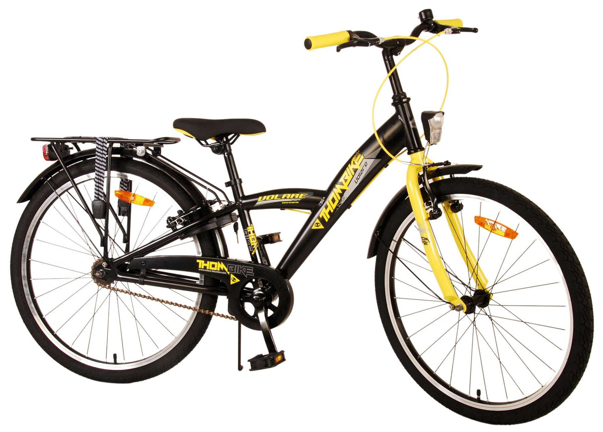 Volare Thombike Children's Bike Boys 24 pouces Black jaune deux main freins