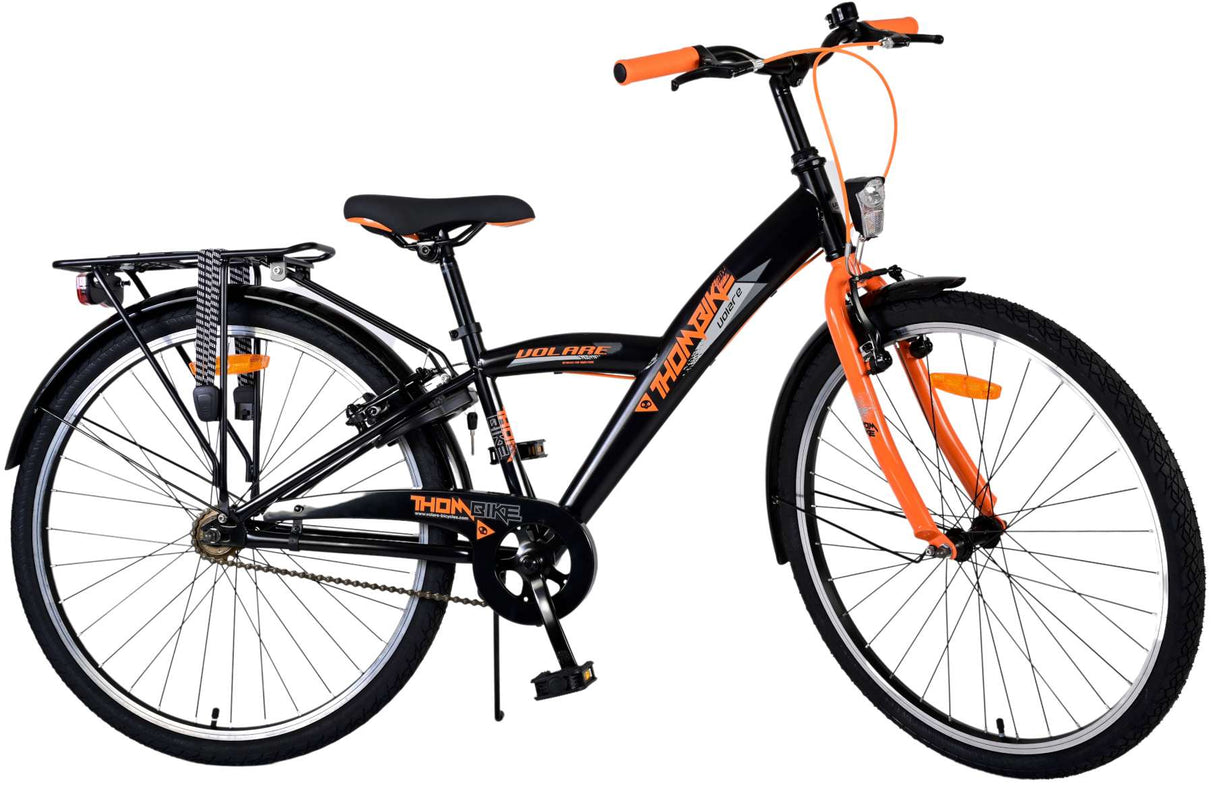 Volare Thombike Children's Bike Boys 26 Inch Black Orange Two Hand Brakes