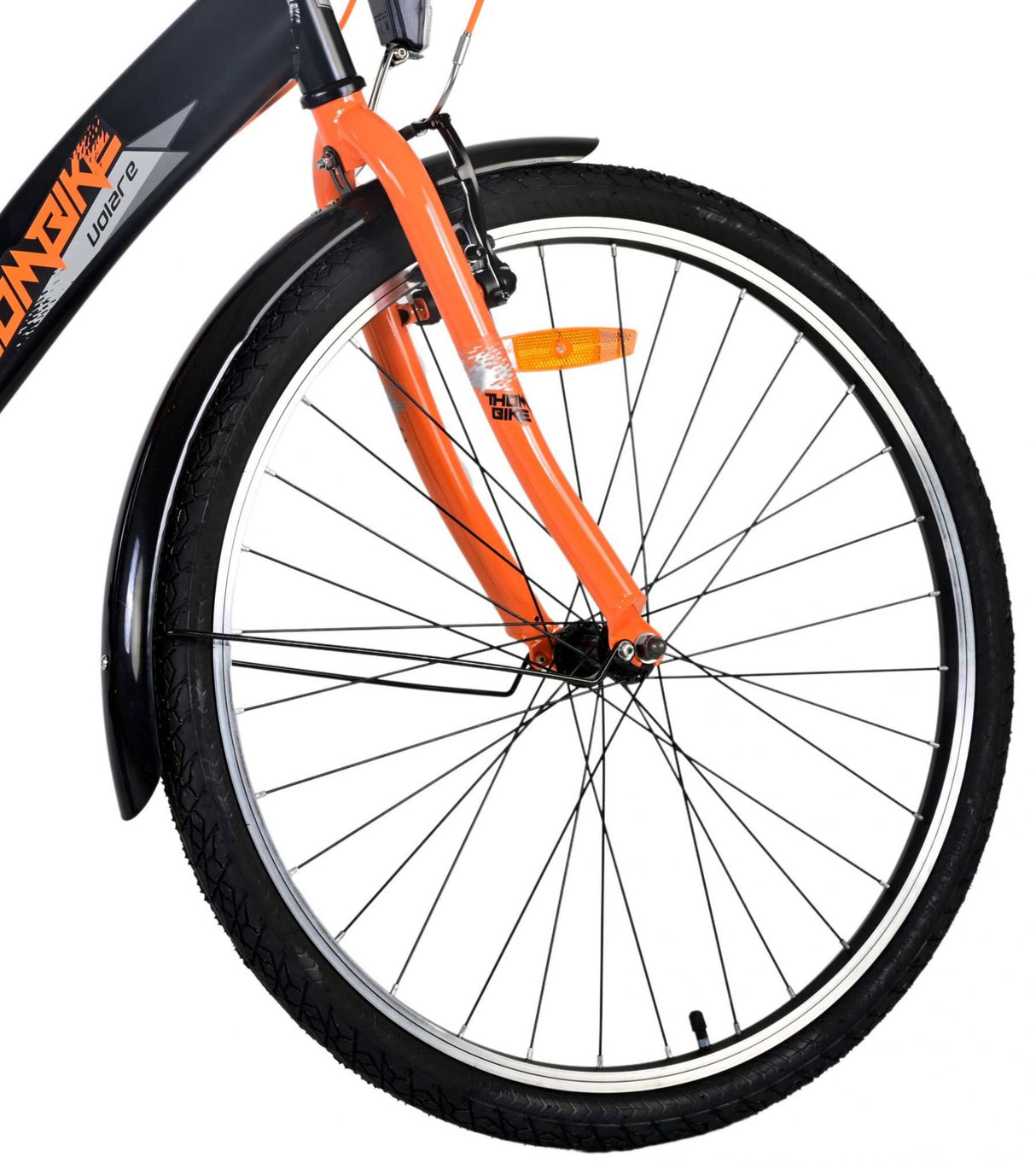 Volare Thombike Children's Bike Boys 26 Inch Black Orange Two Hand Brakes