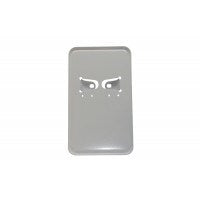 License plate holder for moped, steel, white, upright