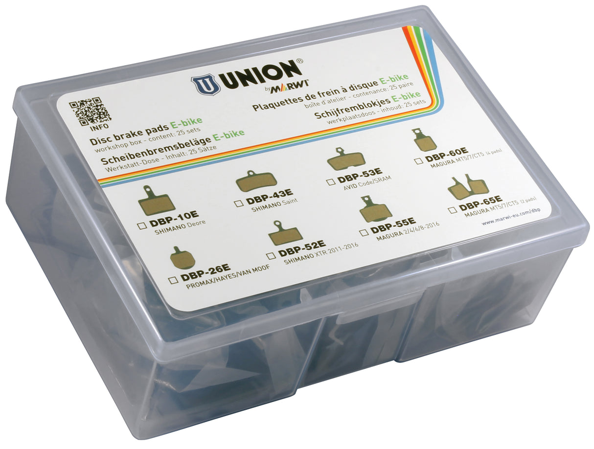 Conjunto de pastilhas de freio a disco Marwi Union dbp-52e kevlar orgânico (25pr)