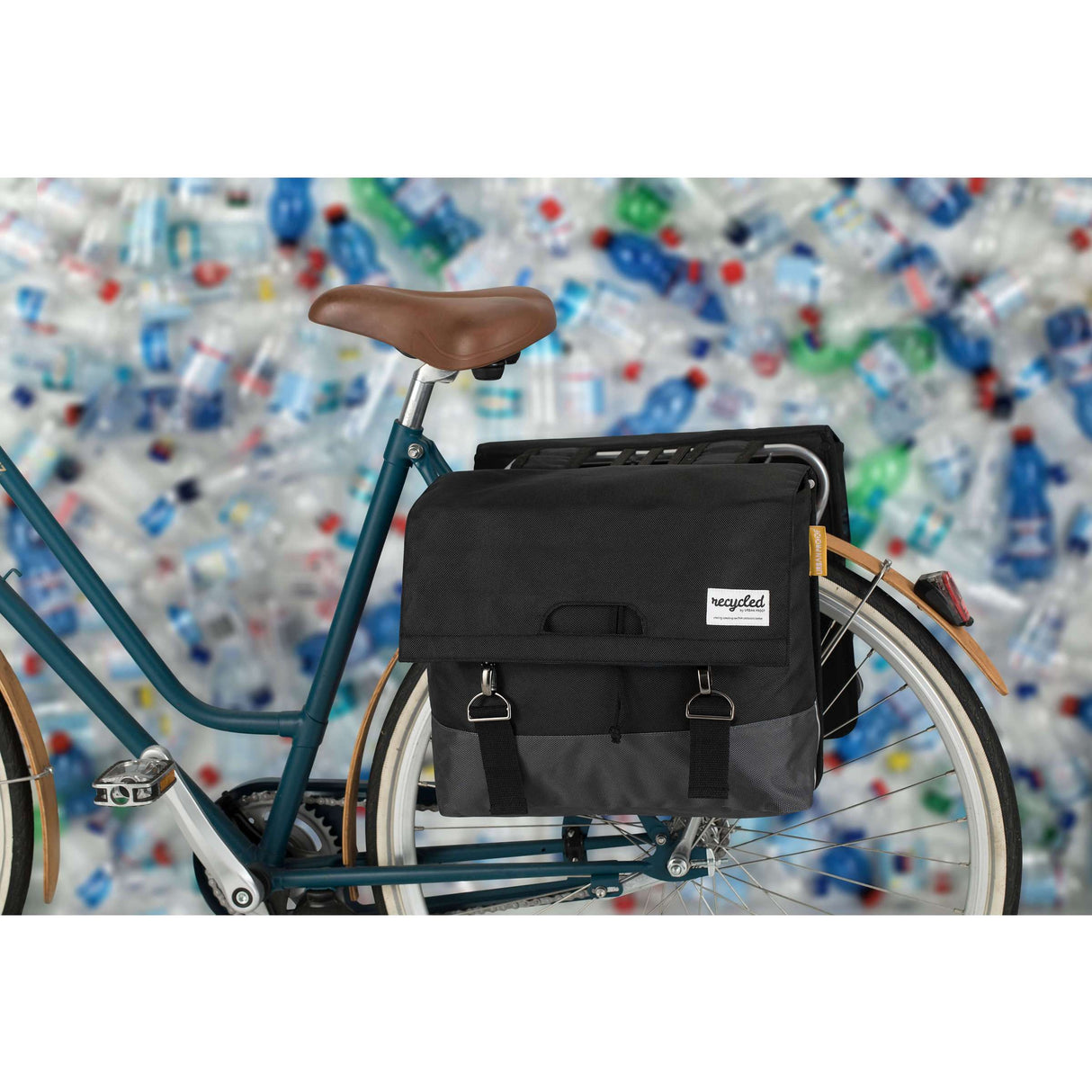 UrbanProof Urban Proof 40L dvojitá taška na bicykel čierna šedá