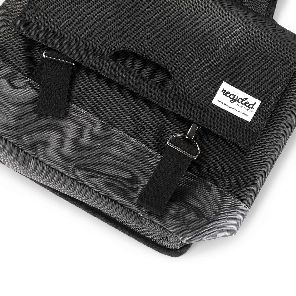 Bolsa de bicicleta dupla à prova urbana 55L Black Grey - Rpet reciclado