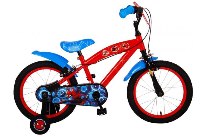Spiderman Ultimate Spider-Man Children's Bike Boys 16 tommers blå rød to håndbremser
