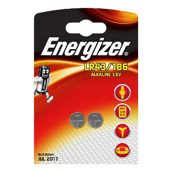 Enerdis energizer alkaline lr43 186 blister 2 pieces