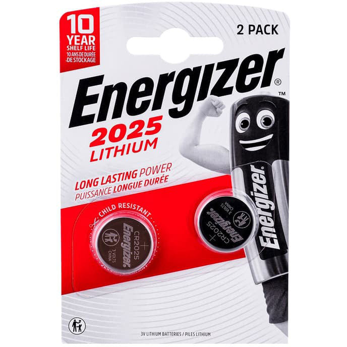 Enerdis energizer battery lithium 3v cr2025 blister (2pcs)