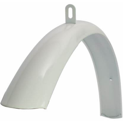 etulokasuoja 28 tuuman teräs valkoinen