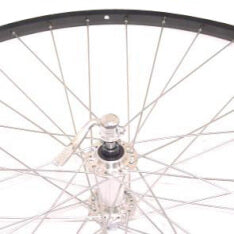 Roland front wheel 28 dropout axle 26 black zinc spk
