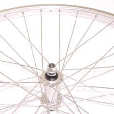 Roland front wheel 28 fixed axle 26 silver zinc spk