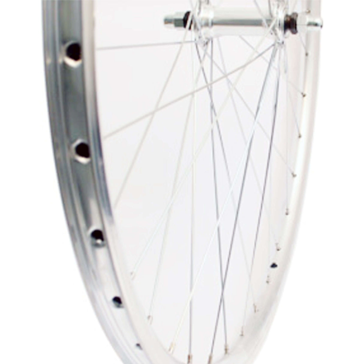 Roland front wheel 28 fixed alu v-profile silver zinc spk