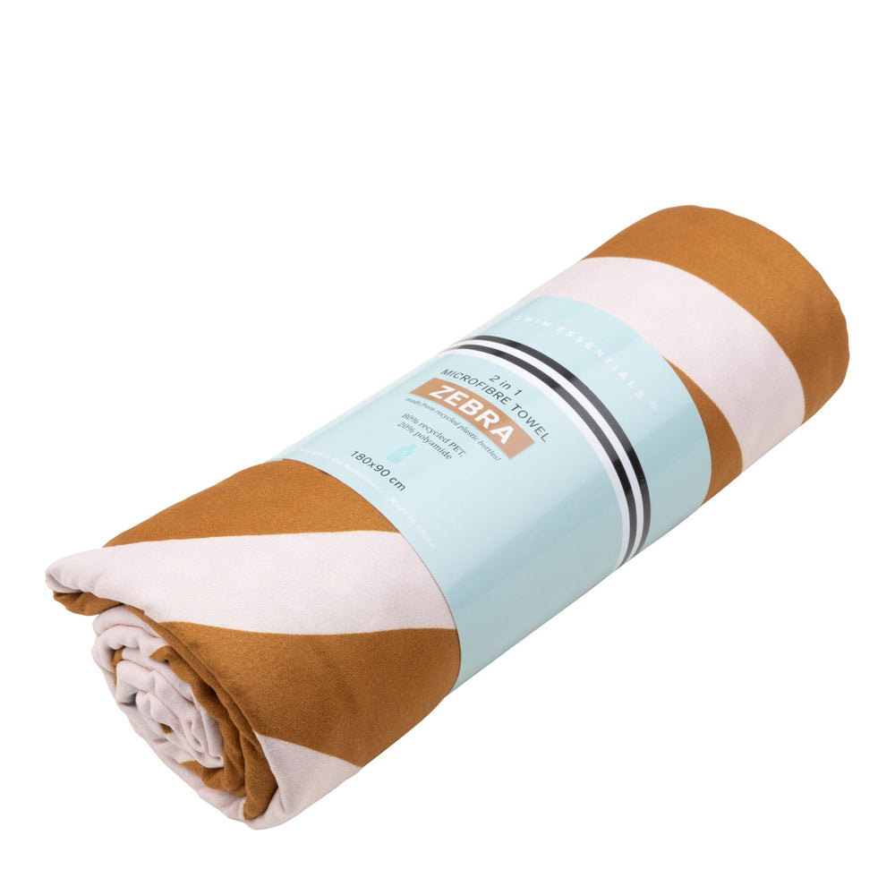 Strisce vibranti | Asciugamano in microfibra bianca arancione 180 x 90 cm