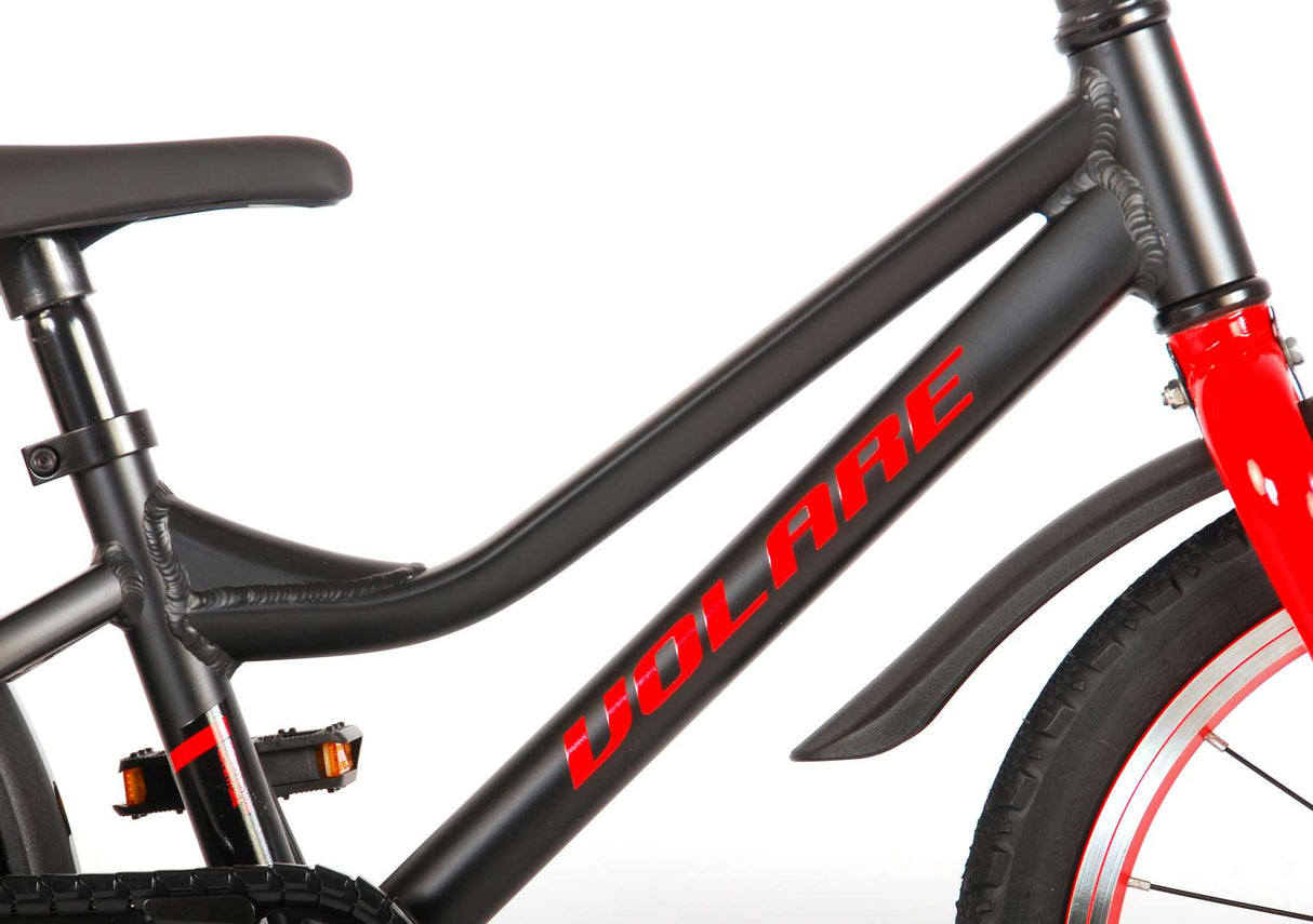 Bicicleta Infantil Volare Blaster - Meninos - 16 polegadas - Black Red - Coleção Prime