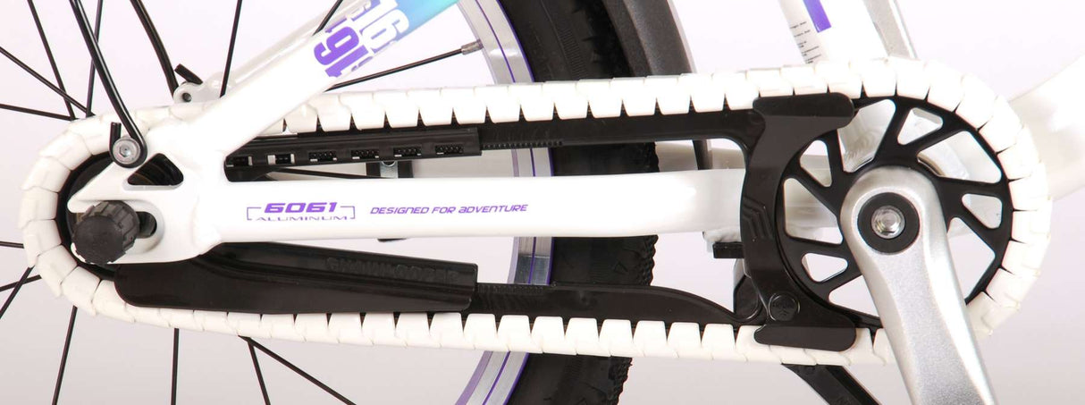 Volare Glamour Children's Bicycle - Girls - 16 pouces - White Mint Green - Prime Collection