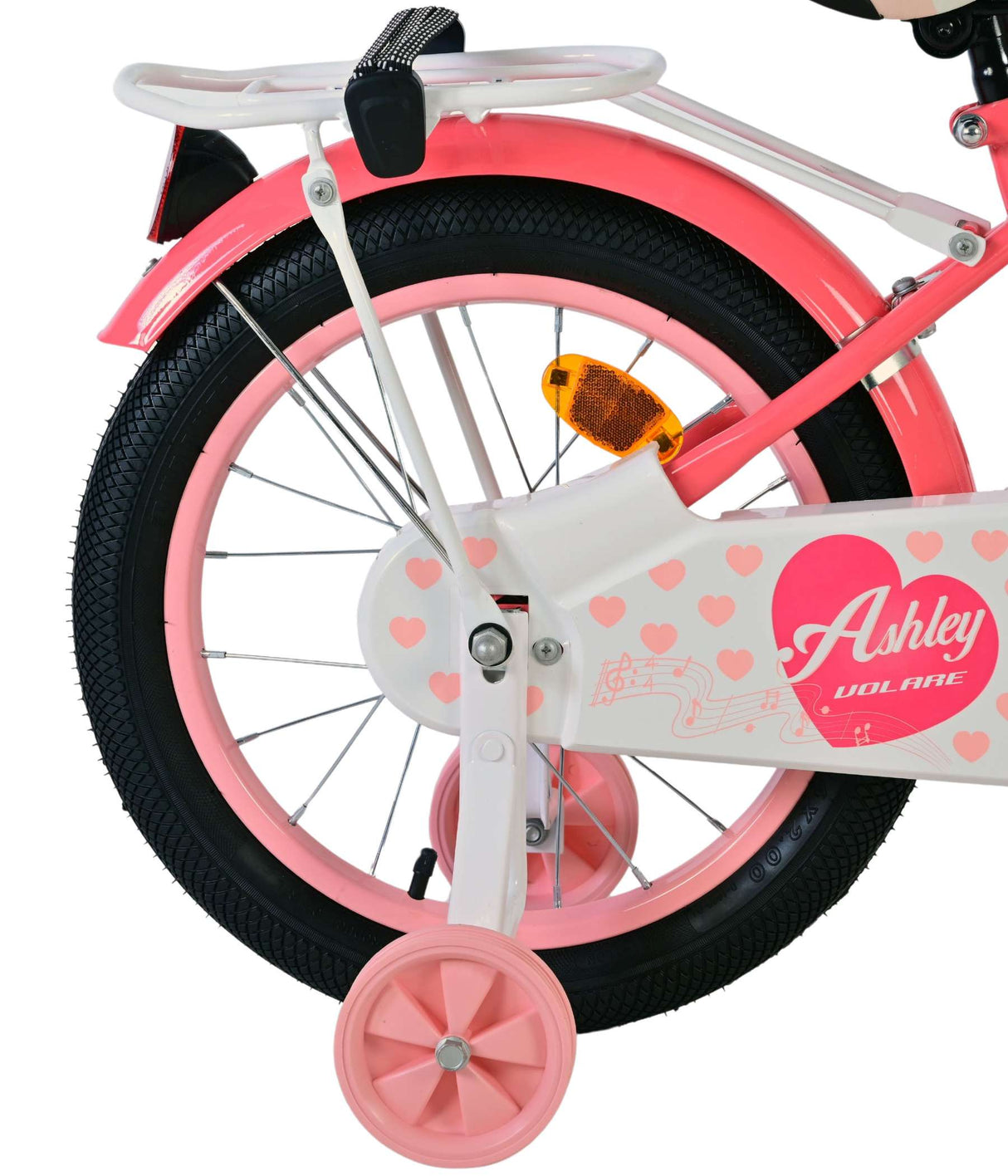 Volare Ashley children's bicycle - girls - 16 inch - pink red