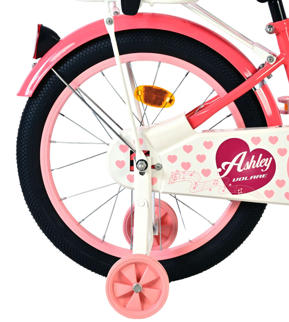 Volare Ashley children's bicycle - girls - 18 inch - pink red