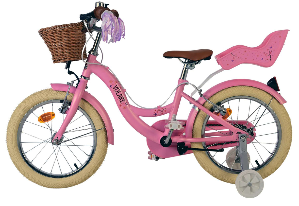 Volare Blossom children's bicycle - girls - 16 inch - pink - two hand brakes