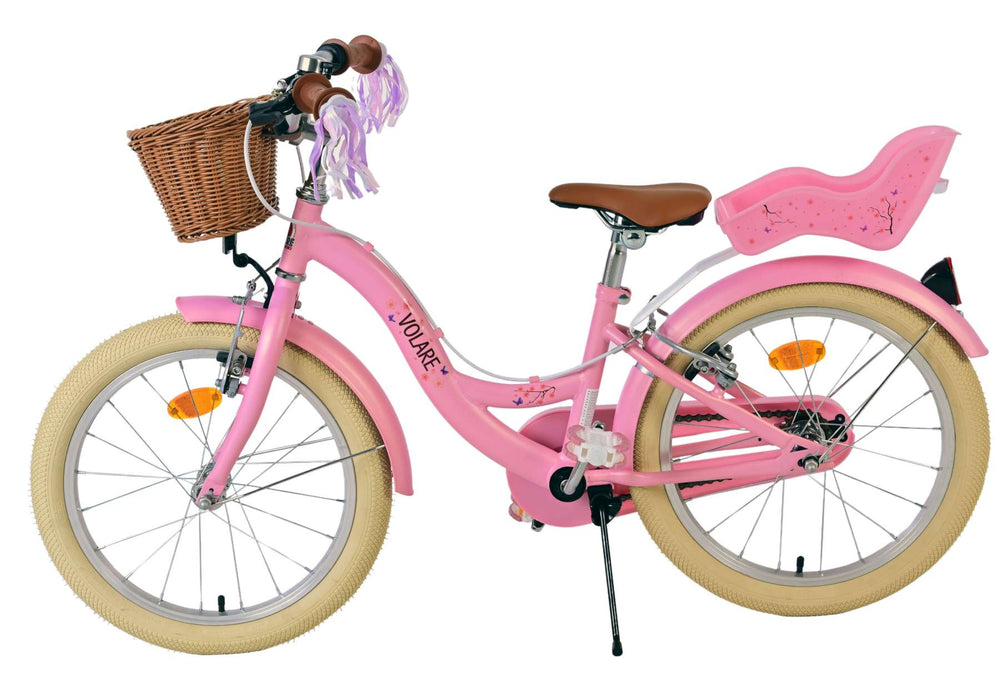 Volare Blossom children's bicycle - girls - 18 inch - pink - two hand brakes
