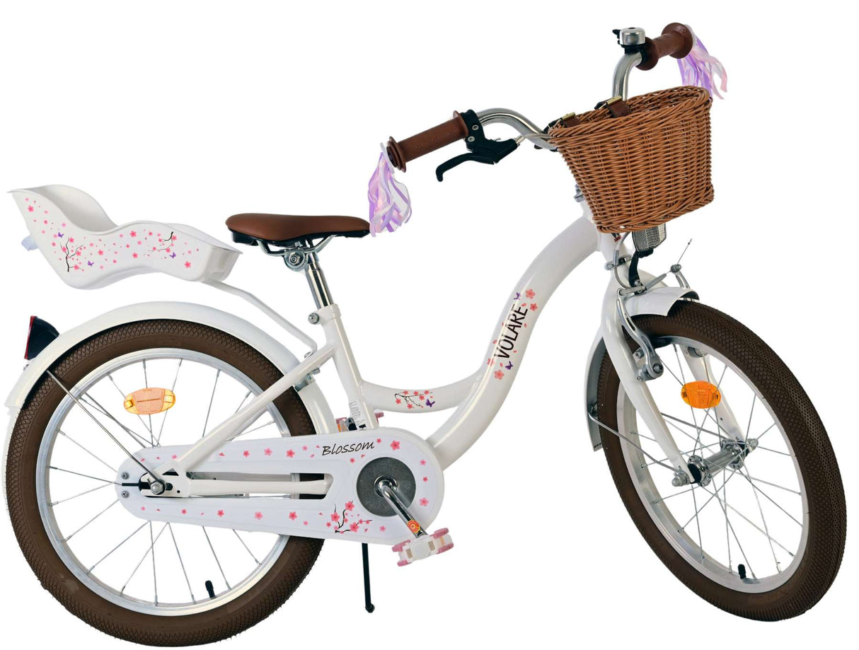 Volare Blossom children's bicycle - girls - 18 inch - white