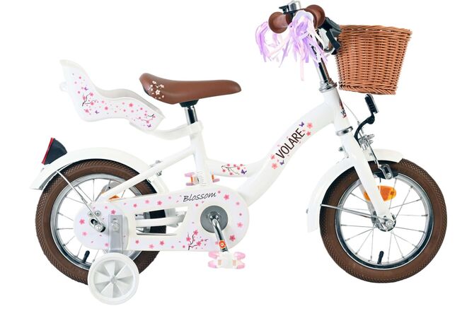 Volare blossom kinderfiets - meisjes - 12 inch - wit