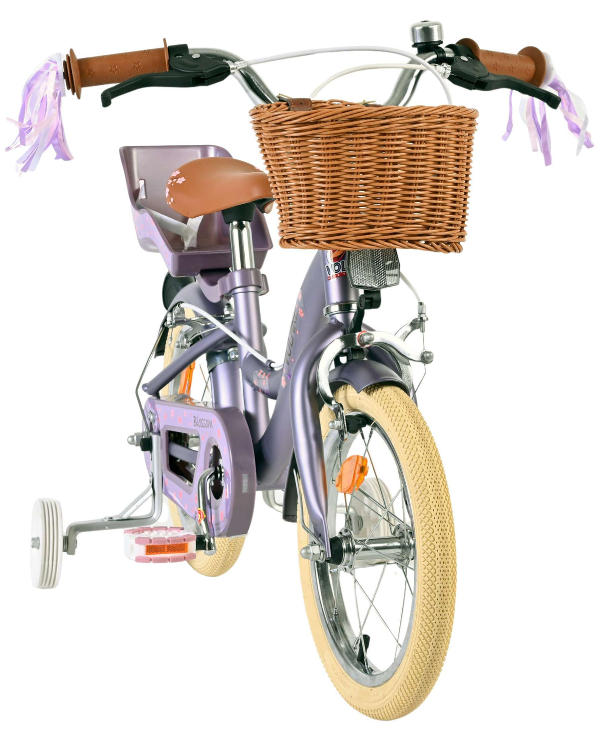 Volare Blossom children's bicycle - girls - 14 inch - purple - two hand brakes