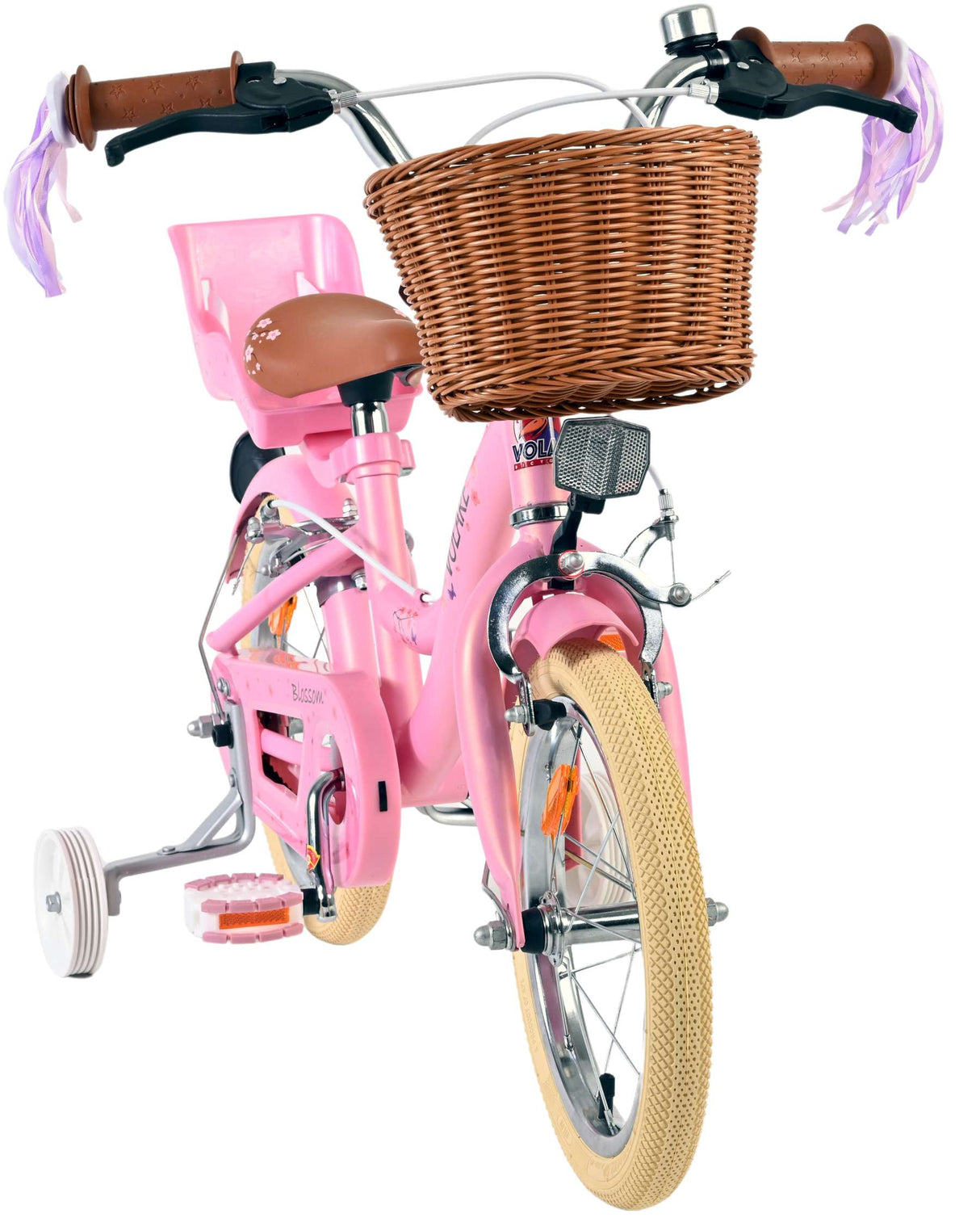 Volare Blossom children's bicycle - girls - 14 inch - pink - two hand brakes