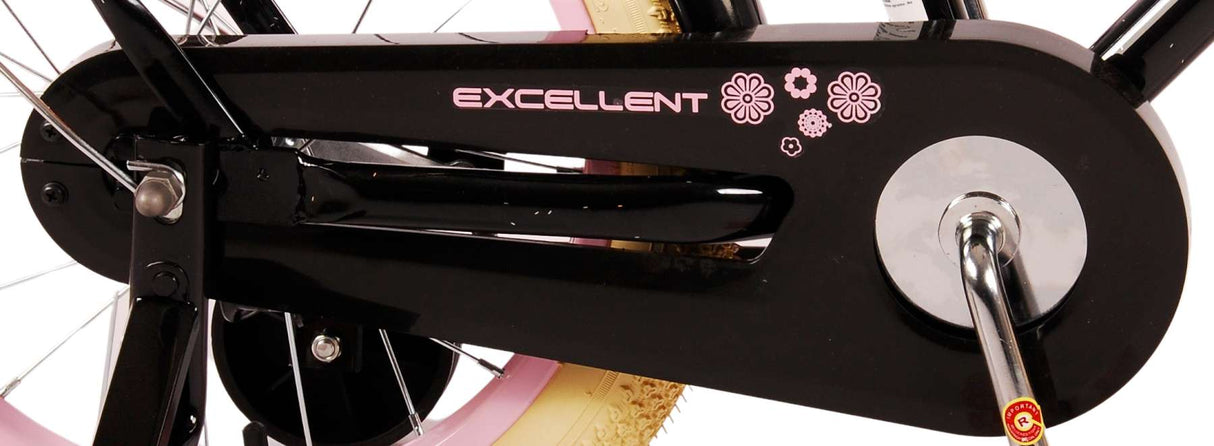 Volare Excellent Children's Bicycle - Girls - 16 inch - Black - 95% assembled