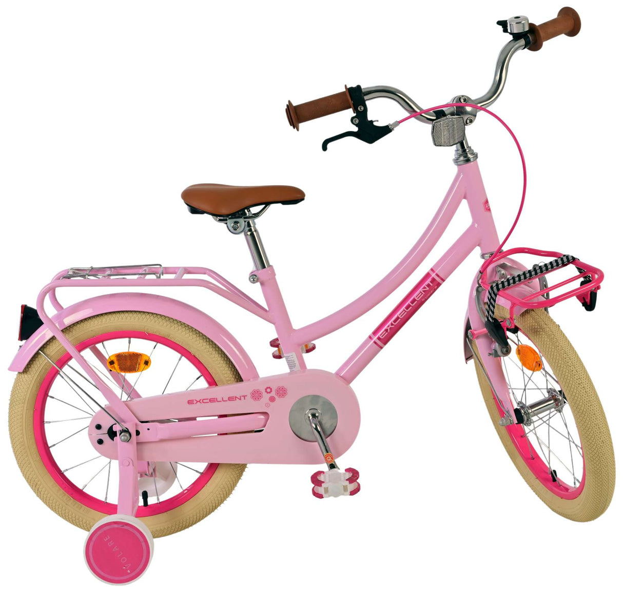 Volare excellent children's bicycle - girls - 16 inch - pink - 95% assembled
