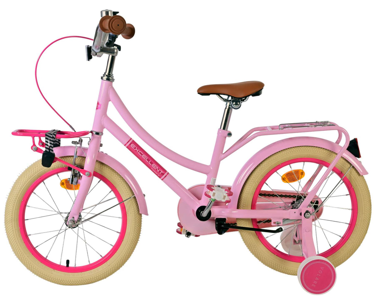Volare excellent children's bicycle - girls - 16 inch - pink - 95% assembled