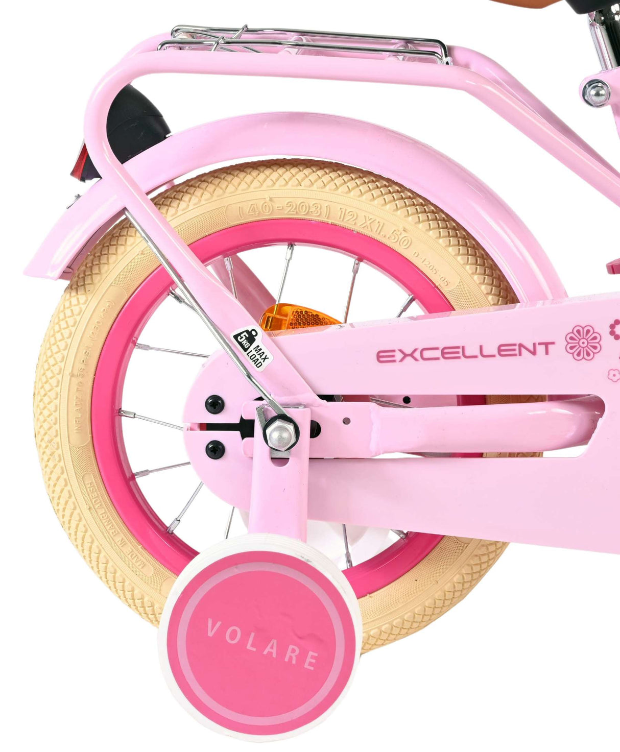 Volare excellent children's bicycle - girls - 12 inch - pink