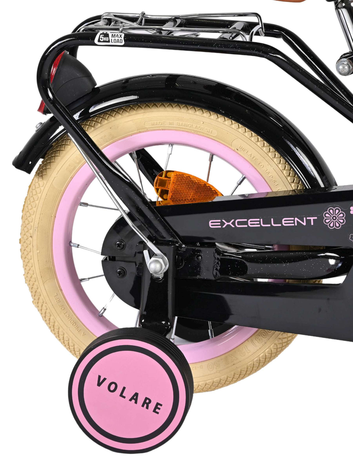 Volare excellent children's bicycle - girls - 12 inch - black