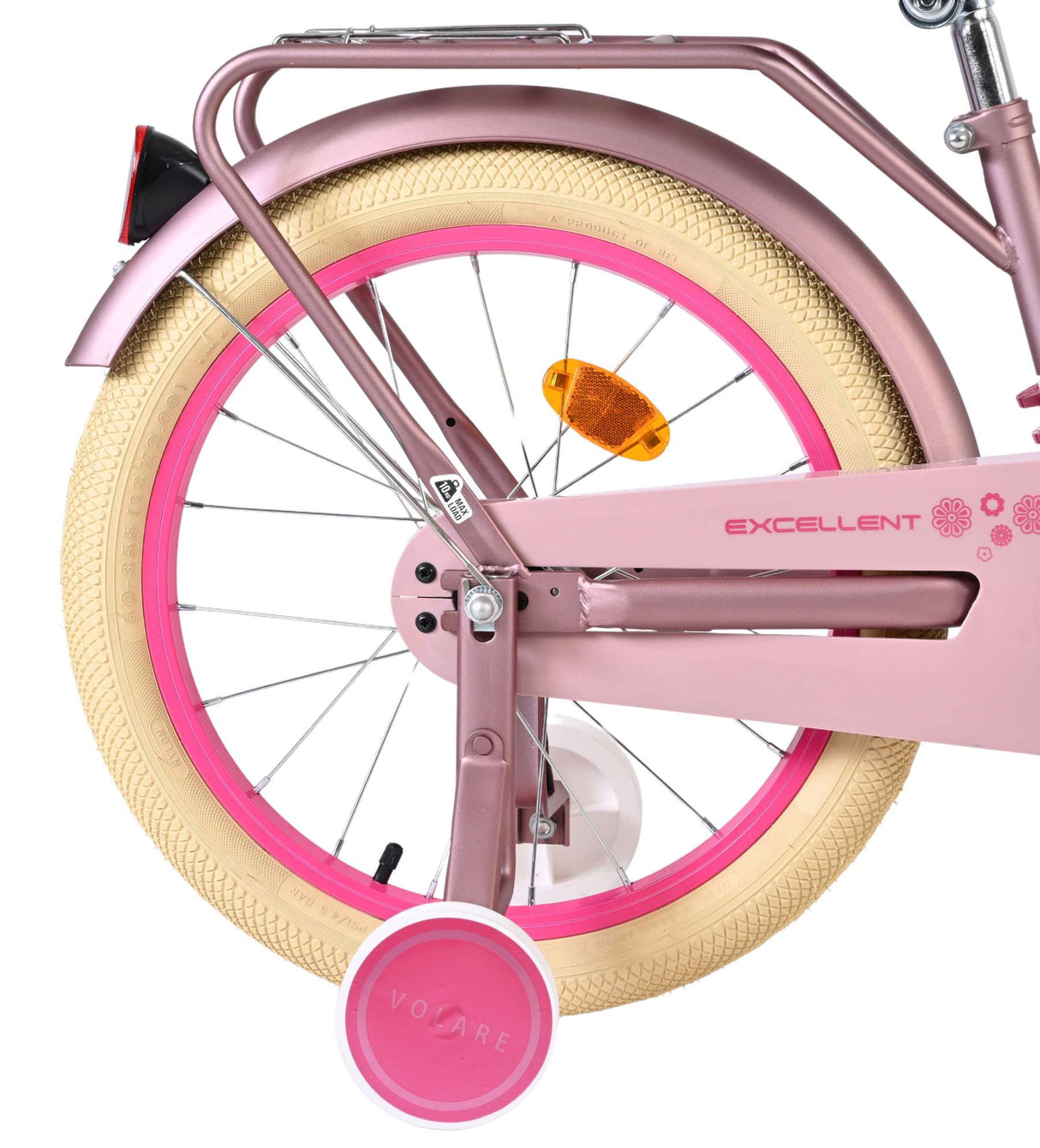 Volare excellent kinderfiets - meisjes - 18 inch - mat roze
