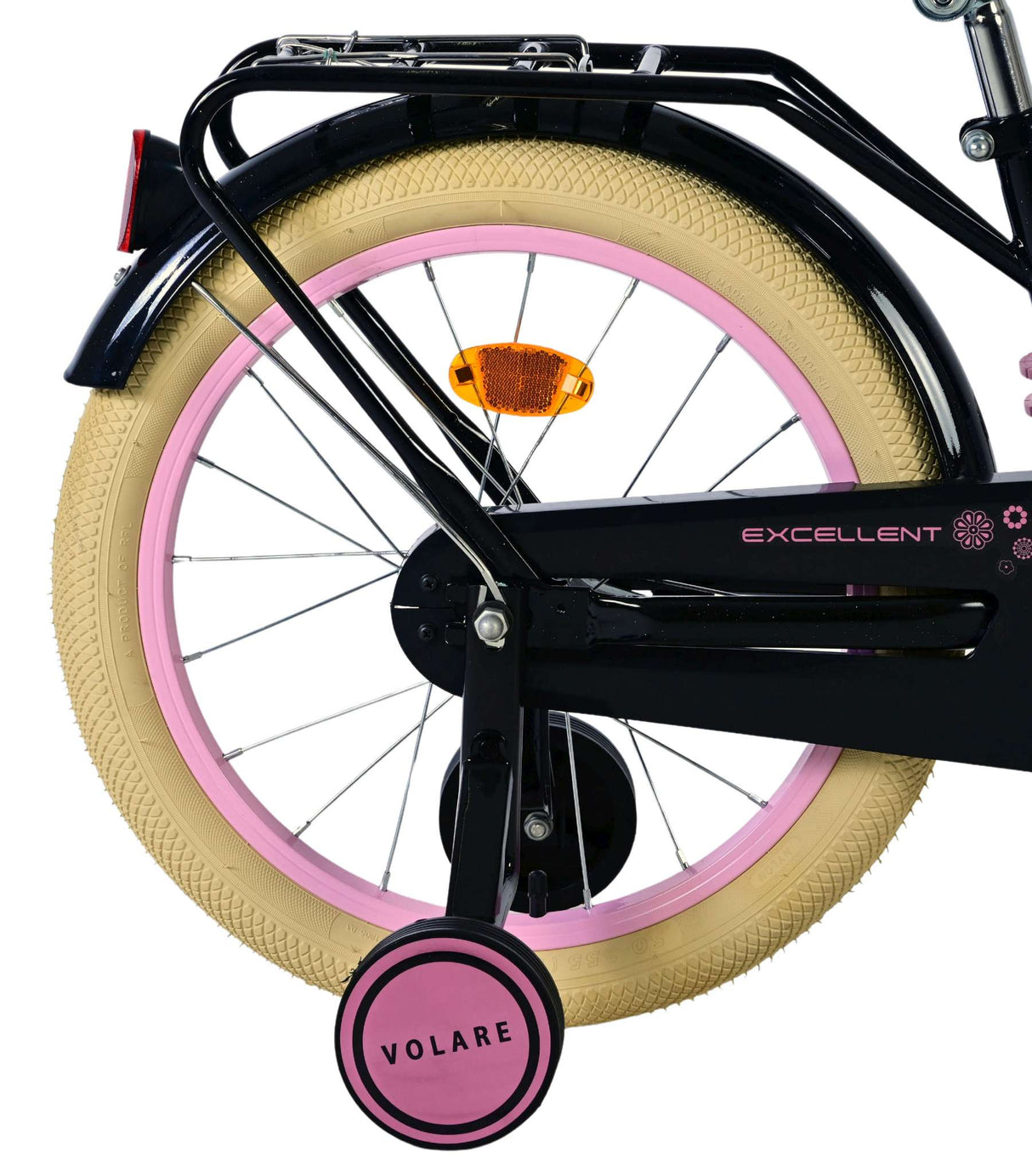 Volare excellent children's bicycle - girls - 18 inch - black - 95% assembled