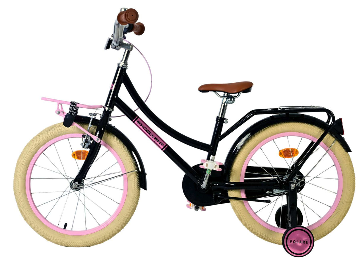 Volare excellent children's bicycle - girls - 18 inch - black - 95% assembled