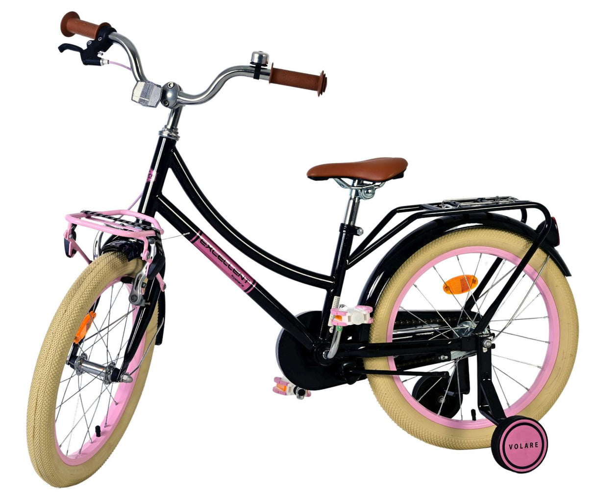 Volare excellent children's bicycle - girls - 18 inch - black - 95% assembled