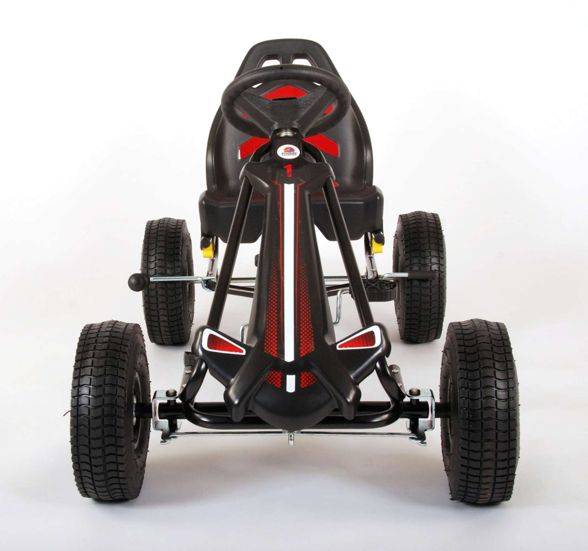 Volare Go Kart Racing Car Boys Large Pneumatic Tires Black
