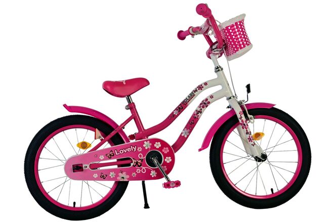 Volare lovely children's bicycle - girls - 18 inch - pink and white