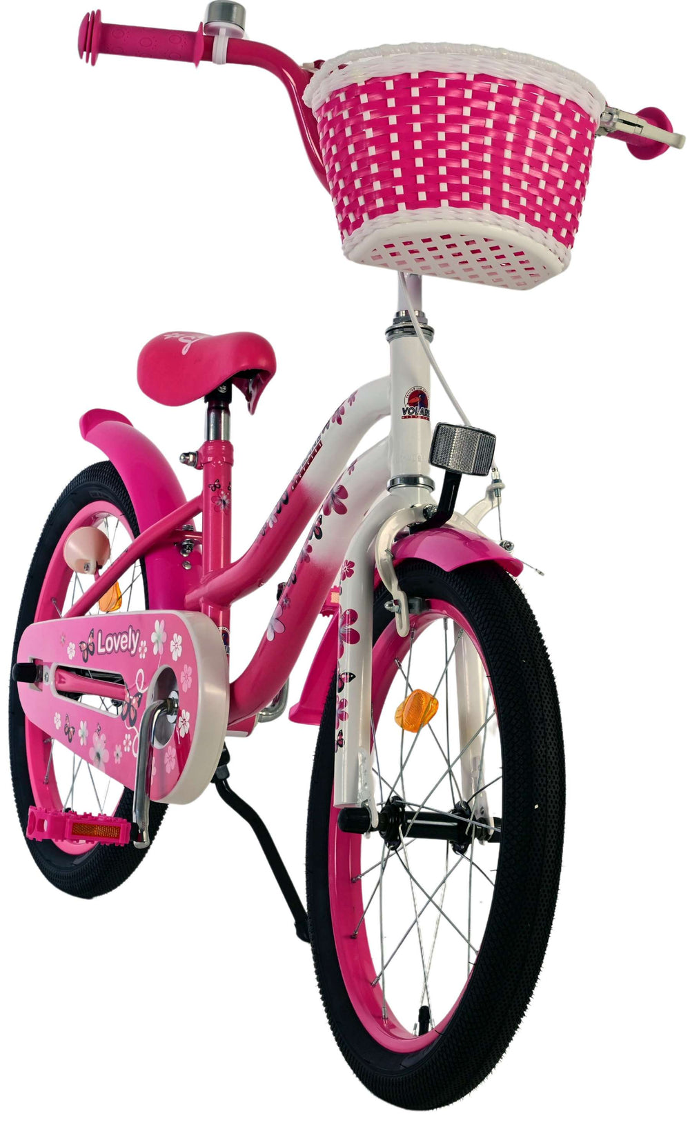 Volare lovely children's bicycle - girls - 18 inch - pink and white