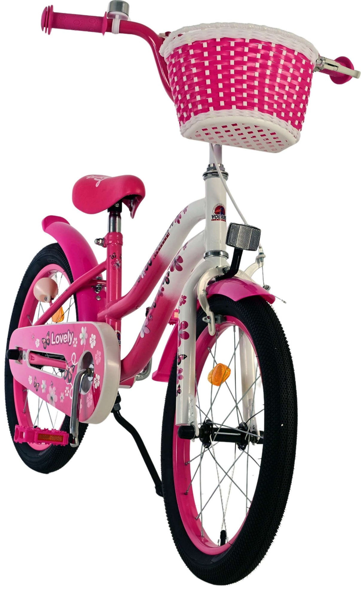 Volare lovely children's bicycle - girls - 18 inch - pink and white