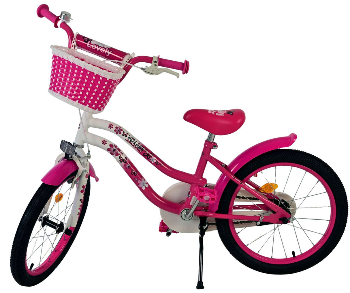 Volare lovely children's bicycle - girls - 18 inch - pink and white