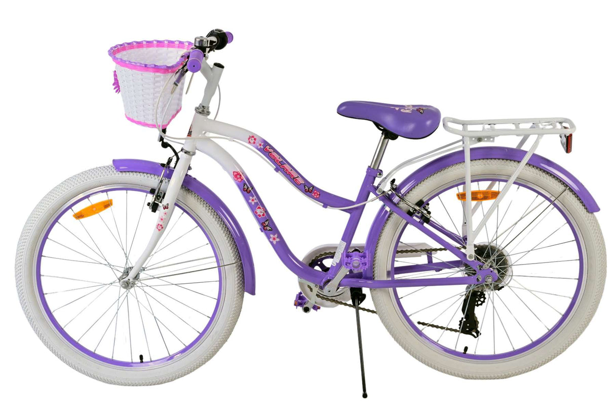 Volare lovely children's bicycle - girls - 24 inch - purple - 7 gears