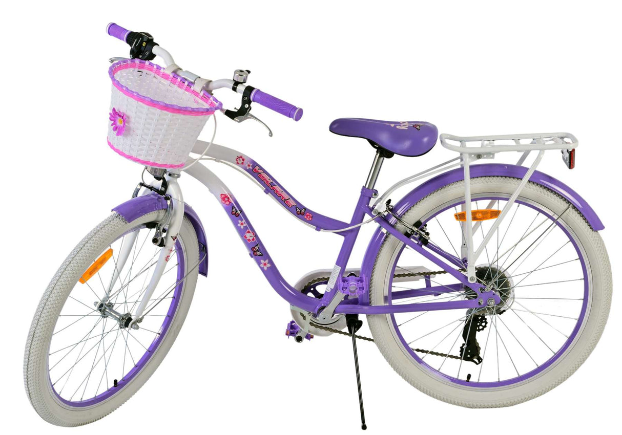 Volare lovely children's bicycle - girls - 24 inch - purple - 7 gears