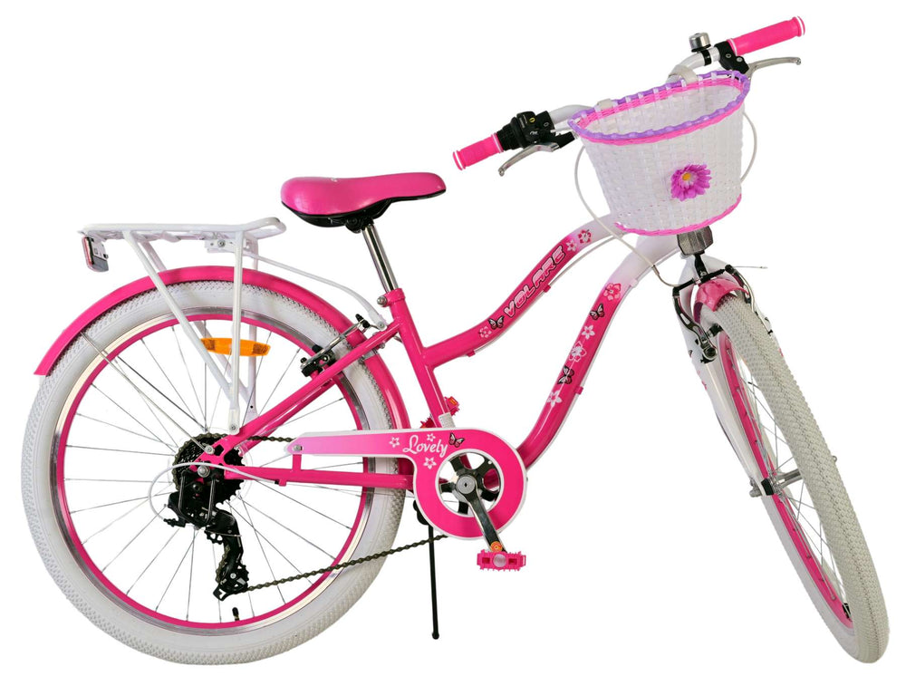 Volare lovely children's bicycle - girls - 24 inch - pink - 7 gears
