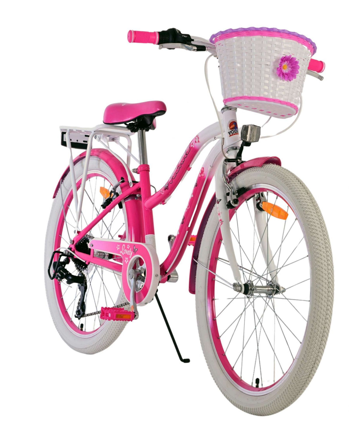 Volare lovely children's bicycle - girls - 24 inch - pink - 7 gears