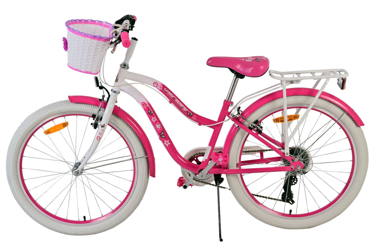 Volare lovely children's bicycle - girls - 24 inch - pink - 7 gears
