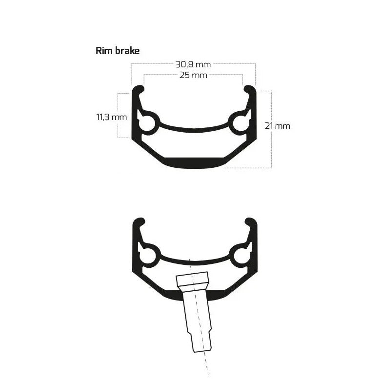 Ryde Velg Andra 40 26 559 36G 14G CNC Alu Black