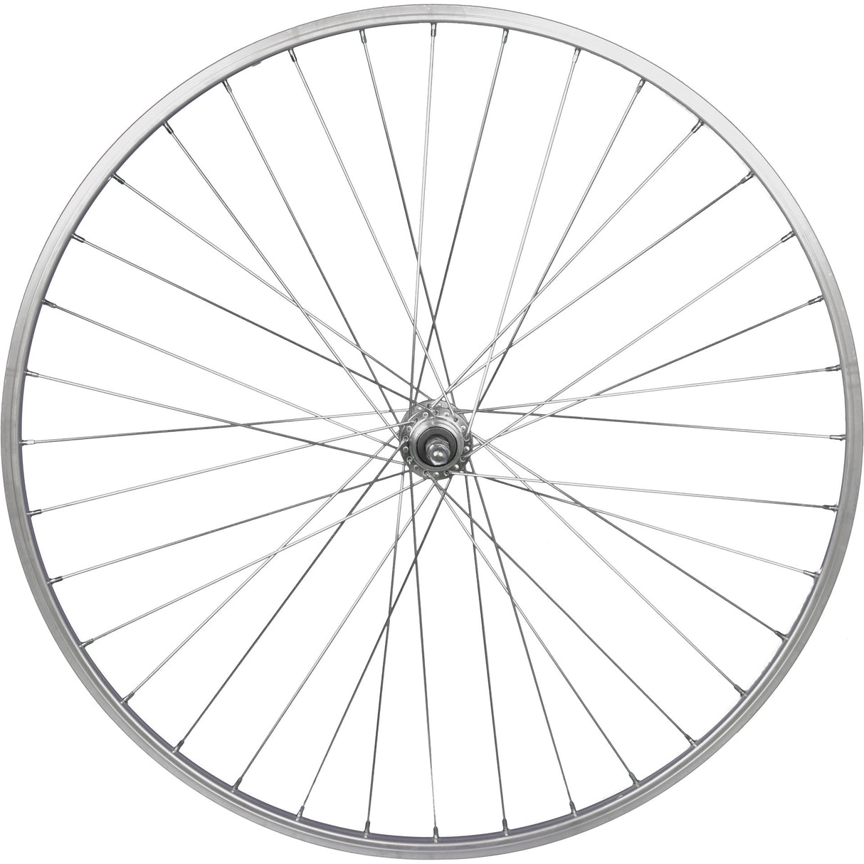 Roue arrière Roland p24h 28 36g 7s axe plein aluminium argent