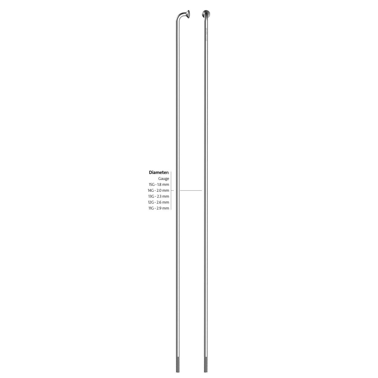 Roland sapim spoke 14-164 leader stainless steel without nipple (100 pcs)